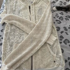 Miss Me Lace Hoodie w sequin detail sz L 🖤